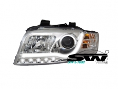 SW-LTube Scheinwerfer Audi A4 B6 8E 01-04 LED Standlicht Lighttube chrome