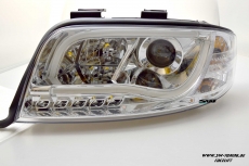 SW-LTube headlights Audi A6 4B FL 01-04 LED Lighttube chrome