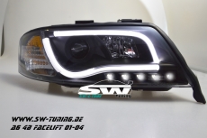 SW-LTube Scheinwerfer Audi A6 4B FL 01-04 LED Lighttube black