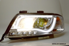 SW-LTube Scheinwerfer Audi A6 4B 97-01 Lighttube chrome