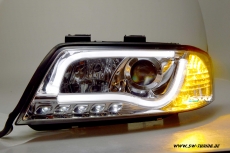 SW-LTube Scheinwerfer Audi A6 4B 97-01 Lighttube chrome