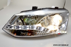 SW-DRL headlights VW Polo 6R 10-14 LED DRL R87 chrome