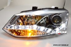 SW-DRL headlights VW Polo 6R 10-14 LED DRL R87 chrome