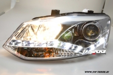 SW-DRL headlights VW Polo 6R 10-14 LED DRL R87 chrome