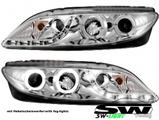 SWLight Scheinwerfer Mazda 6 02-07 NSW/CCFL-Ringe/LED Leiste chrome