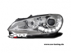 SW-DRL Scheinwerfer VW Golf 6 Typ 5K1 08-13 LED Tagfahrlicht chrom