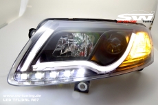 SW-DRLTube Xenon Scheinwerfer AUDI A6 4F 04-07 LED TFL R87 black