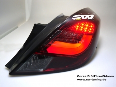 SW-Celis LED Rckleuchten Opel Corsa D 06-14 3Trer Red/Smoke Lightbar