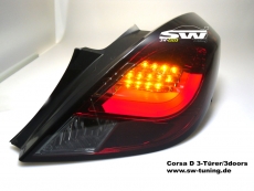 SW-Celis LED Rckleuchten Opel Corsa D 06-14 3Trer Red/Smoke Lightbar