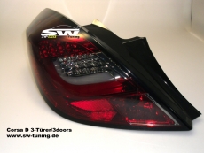 SW-Celis LED Rckleuchten Opel Corsa D 06-14 3Trer Red/Smoke Lightbar