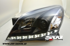 SW-DRL Scheinwerfer Opel Astra H 04-09 LED-Tagfahrlicht LWR Black