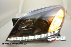SW-DRL Scheinwerfer Opel Astra H 04-09 LED-Tagfahrlicht LWR Black