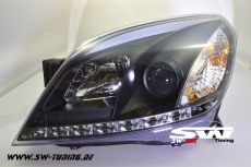 SW-DRL Scheinwerfer Opel Astra H 04-09 LED-Tagfahrlicht LWR Black