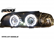 Angel Eye Scheinwerfer 5er BMW E39 95-00 CCFL-Standlichtringe black