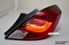 SW-Celis LED Rckleuchten Opel Corsa D 06-14 3Trer Red/chrystal Lightbar
