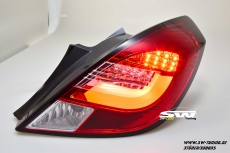SW-Celis LED Rckleuchten Opel Corsa D 06-14 3Trer Red/chrystal Lightbar