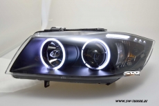 SWCCFL Angel Eye Scheinwerfer BMW 3er E90/91 05-13 CCFL Standlichtringe black