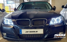 SWCCFL Angel Eye Scheinwerfer BMW 3er E90/91 05-13 CCFL Standlichtringe black