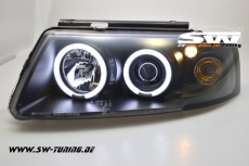 SW-CCFL Angel Eye Scheinwerfer VW Passat 3B 97-00 CCFL-Ringe black
