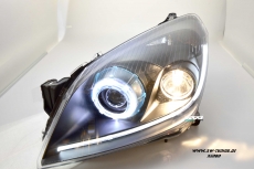 SW Angel Eye Xenon Scheinwerfer Opel Astra H 04-11 LED-SLR black