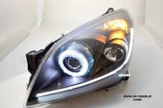 SW Angel Eye Xenon Scheinwerfer Opel Astra H 04-11 LED-SLR black