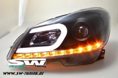 SW-Ltube Scheinwerfer MB C-Klasse W204/S204 Mopf 11-15 LED Blinker Lighttube Black