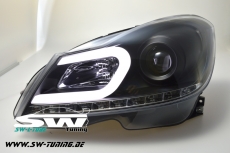 SW-Ltube Scheinwerfer MB C-Klasse W204/S204 Mopf 11-15 LED Blinker Lighttube Black