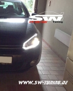 SW-DRLtube Scheinwerfer VW Golf VI 08-12 LED TFL R87 Lighttube black