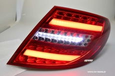 SW-Celis LED Rckleuchten fr Mercedes C-Klasse W204 Limousine 07-11 red/clear