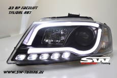 SW-DRLTube headlights Audi A3 8P Facelift 08-12 LED daytime-running-lamp black