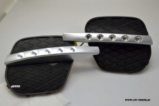SW-DRL LED Tagfahrlicht fr BMW X5 Typ E70 LCI 10-14 chrome inkl Gitter nicht-M-Stostange