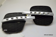 SW-DRL LED Tagfahrlicht fr BMW X5 Typ E70 LCI 10-14 chrome inkl Gitter nicht-M-Stostange
