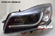 SW-DRLtube Scheinwerfer Opel Insignia 08-13 LED TFL R87 Lighttube black