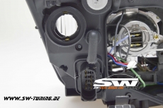 SW-CCFL Angel Eye Scheinwerfer Ford Focus Mk2 04-08 mit CCFL-Ringe LED Leiste black