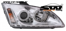 SW-CCFL Angel Eye Scheinwerfer Ford Focus Mk2 04-08 mit CCFL-Ringe chrome