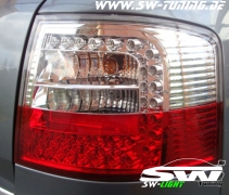 LED Rckleuchten fr Audi A6 4B Avant C5 97-05 red/clear