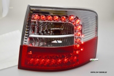 LED Rckleuchten fr Audi A6 4B Avant C5 97-05 red/clear