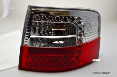 LED Rckleuchten fr Audi A6 4B Avant C5 97-05 red/clear