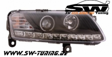 SW-CCFL Angel Eye Scheinwerfer Audi A6 Typ 4F 04-08 CCFL Standlichtringe Black