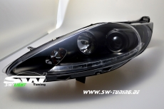 SW-Light Scheinwerfer Ford Fiesta Mk7 JA8 08-13 LED Standlicht Black