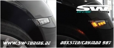 SWLtube LED Seitenblinker fr Porsche Boxster Cayman 987 05-13 Lightbar black/clear