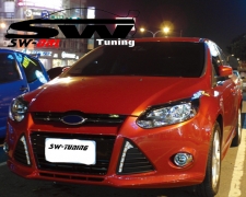 LED Tagfahrlicht Ford Focus Mk3 DYB CB8 11-15 chrome + Blende