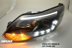 SW-DRLTube Scheinwerfer Ford Focus Mk3 DYB 11-14 LED TFL R87/ LED Lighttube black
