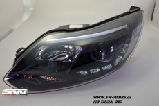 SW-DRLTube Scheinwerfer Ford Focus Mk3 DYB 11-14 LED TFL R87/ LED Lighttube black