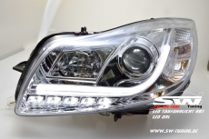 SW-DRLtube Scheinwerfer Opel Insignia 08-13 LED TFL R87 Lighttube chrom