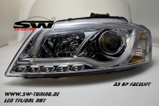 SW-DRLTube Scheinwerfer AUDI A3 8P 08-12 Facelift LED TFL / Lighttube chrome