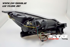 SW-DRLTube Scheinwerfer Opel Corsa D Facelift 11-15 LED TFL R87 / Lighttube black