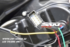 SW-DRLTube Scheinwerfer Opel Corsa D Facelift 11-15 LED TFL R87 / Lighttube black