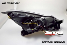 SW-DRLTube Scheinwerfer Opel Corsa D Facelift 11-15 LED TFL R87 / Lighttube chrom