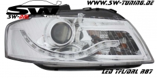 SW-DRL Scheinwerfer AUDI A3 8P/8PA Sportback 03-08 LED-Tagfahrlicht R87 chrom